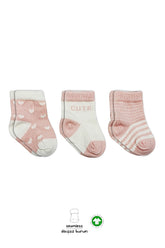 Pack de 3 chaussettes Cute coeurs bio organic Girly